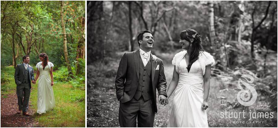 Beautiful timeless portraits of Bride and Groom at Cannock Chase for wedding at The Barns in Cannock by Creative Wedding Photographer Stuart James