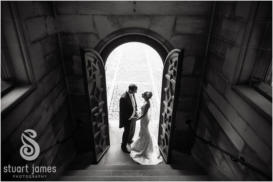 Creative stunning modern wedding photography at Keele Hall in Stoke by Staffordshire Wedding Photographer Stuart James