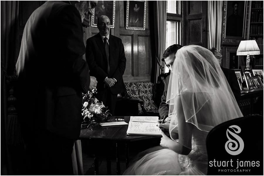 Unobtrusive natural wedding photography at Muncaster Castle in Cumbria during civil ceremony by Wedding Photojournalist Stuart James