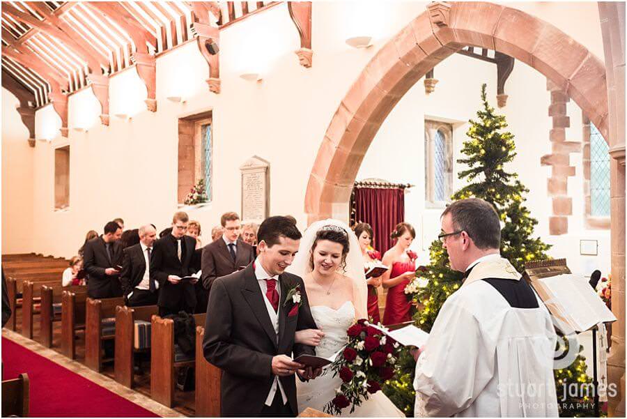 Church wedding blessing after civil ceremony at Muncaster Castle in Cumbria captured by Reportage Wedding Photographer Stuart James