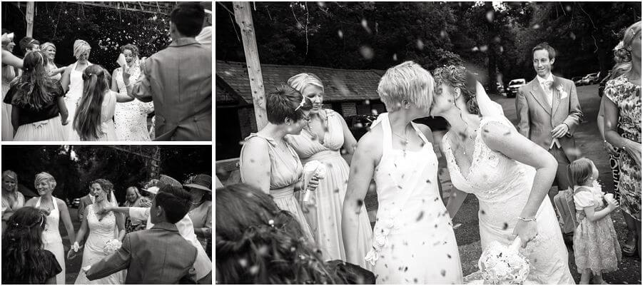 Wedding confetti at The Boat House, Sutton Park in Sutton Coldfield by Documentary Wedding Photographer Stuart James
