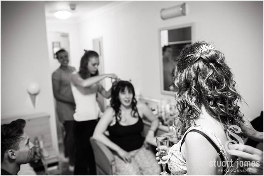 Documenting bridal party preparations ahead of wedding at Twycross Zoo in Atherstone by Warwickshire Wedding Photographer Stuart James