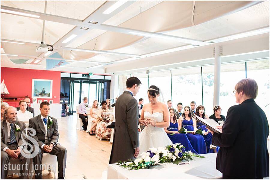 Beautiful relaxed photographs of wedding ceremony in Windows on the Wild at Twycross Zoo in Atherstone by Reportage Wedding Photographer Stuart James