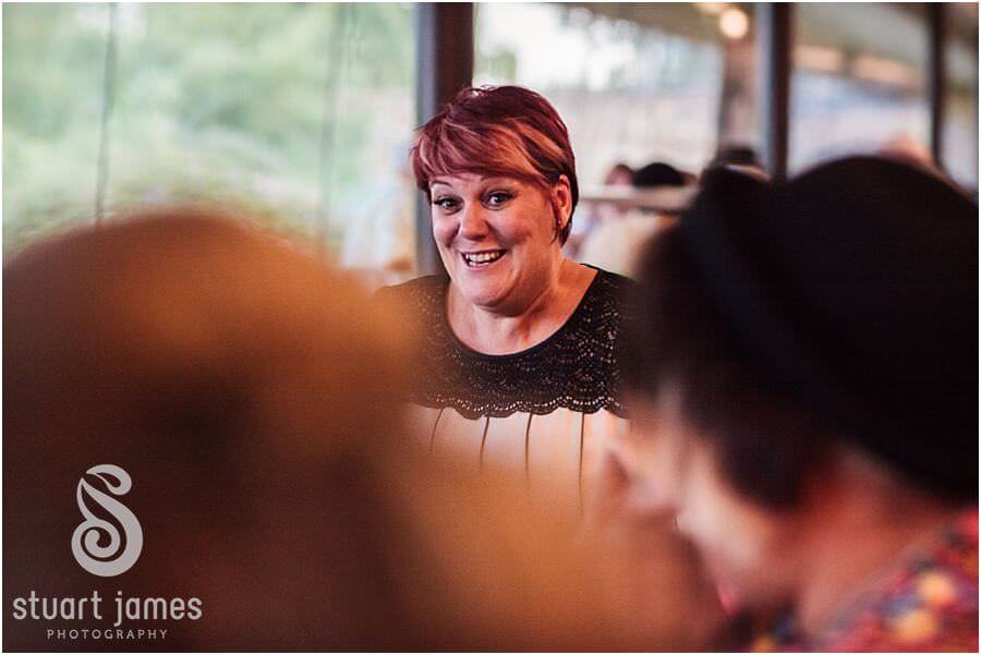 Documentary photography of the wedding evening reception at Twycross Zoo in Atherstone by Warwickshire Wedding Photographer Stuart James