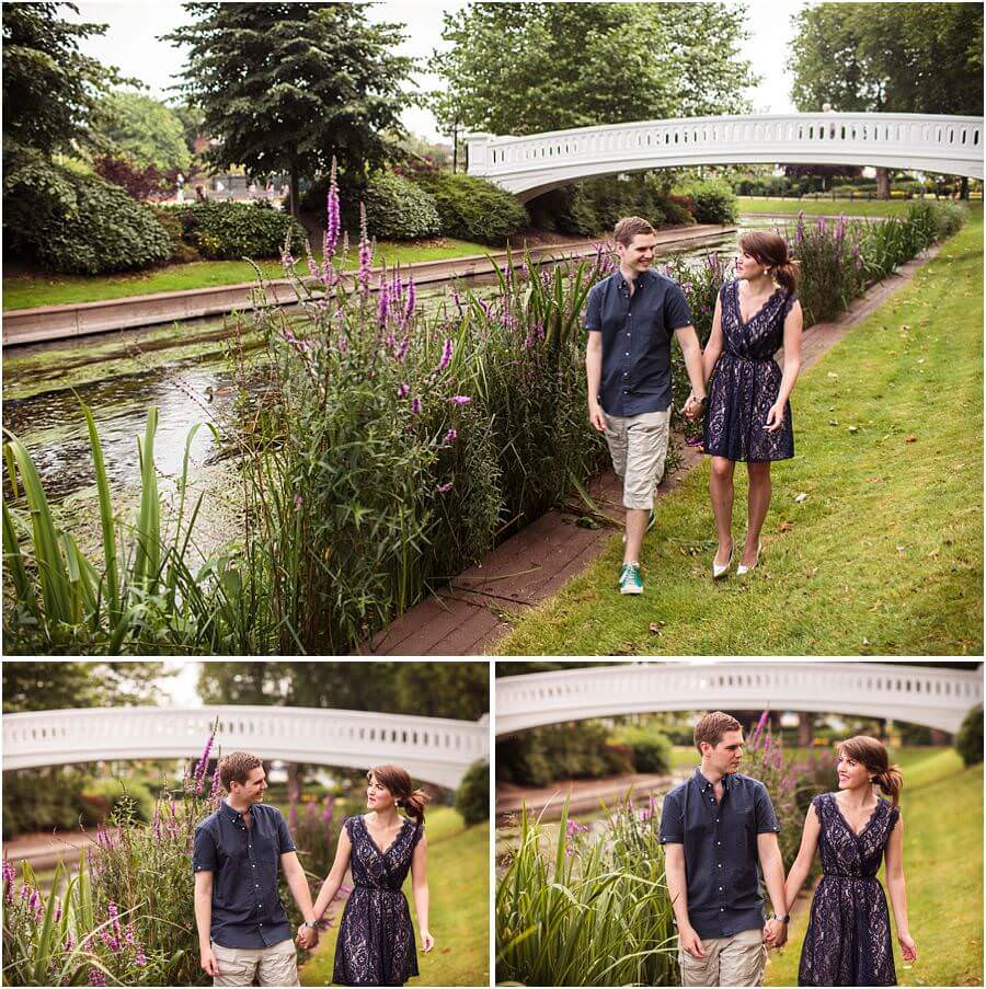 Relaxed natural portrait photography with young couple at Victoria Park in Stafford by Staffordshire Wedding Photographer Stuart James