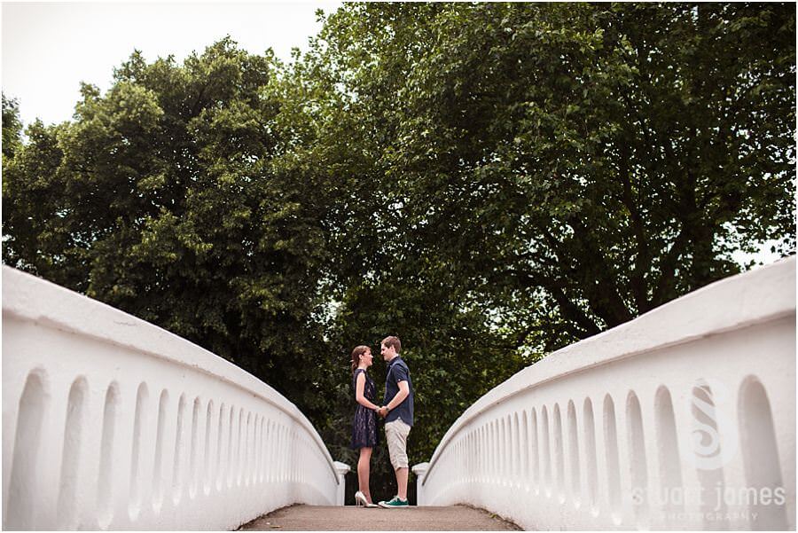 Creative modern portraits of stunning couple in Victoria Park in Stafford ahead of their Stafford wedding by Staffordshire Portrait and Wedding Photographer Stuart James