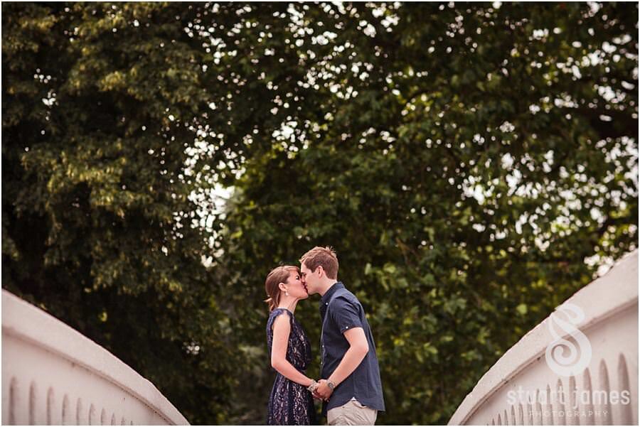 Engagement portraits by Stafford Wedding Photographer Stuart James of stunning young couple in Victoria Park in Stafford ahead of their Stafford wedding