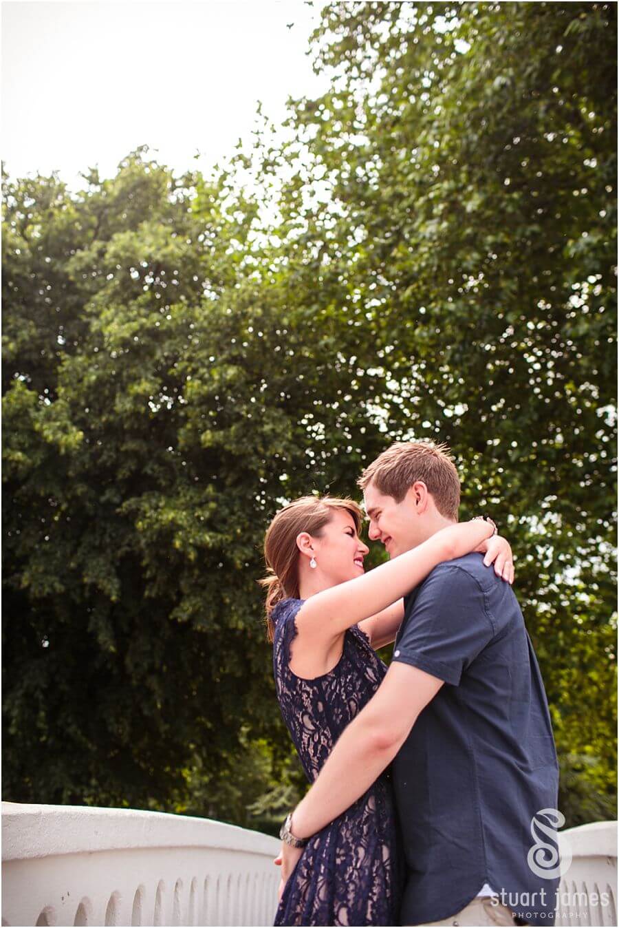 Relaxed natural portrait photography with young couple at Victoria Park in Stafford by Staffordshire Wedding Photographer Stuart James