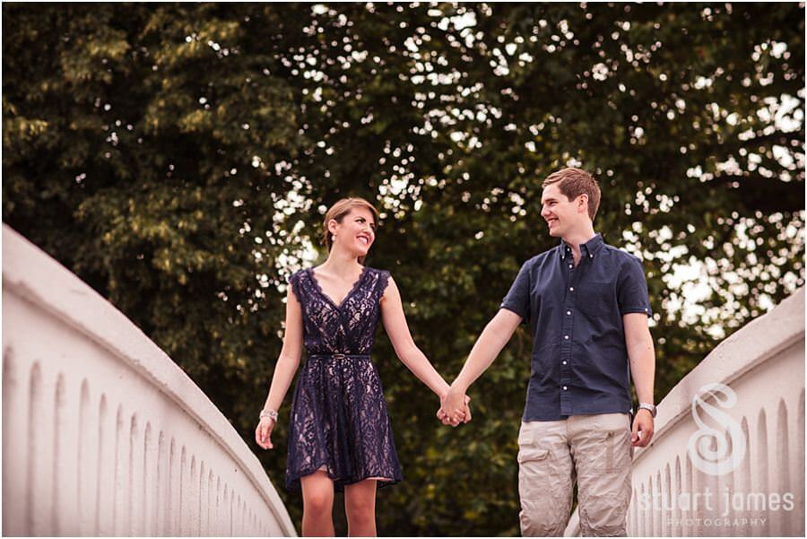 Engagement portraits by Stafford Wedding Photographer Stuart James of stunning young couple in Victoria Park in Stafford ahead of their Stafford wedding