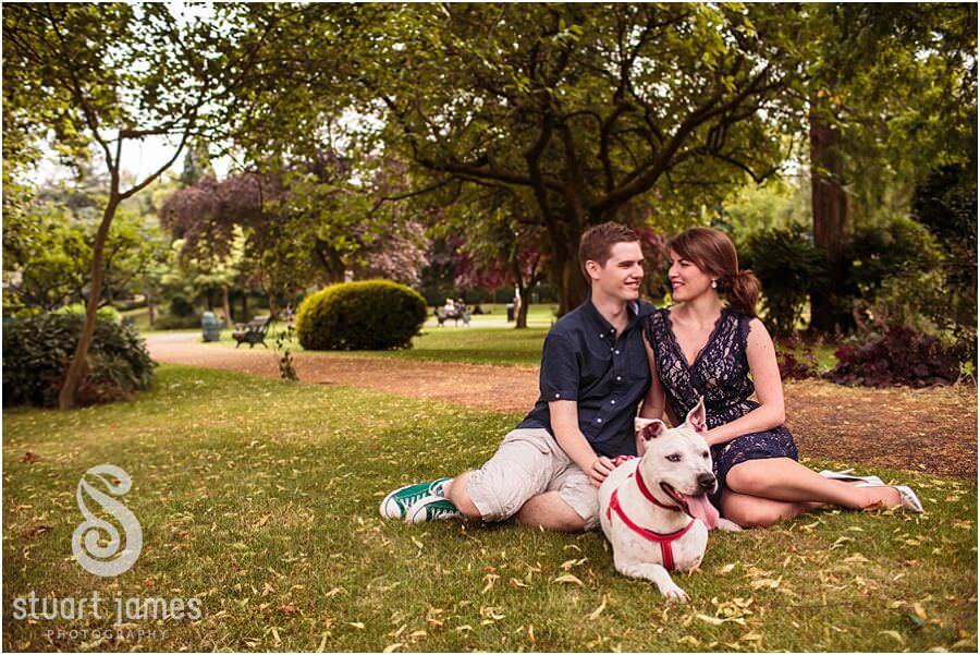 Relaxed natural portrait photography with young couple at Victoria Park in Stafford by Staffordshire Wedding Photographer Stuart James