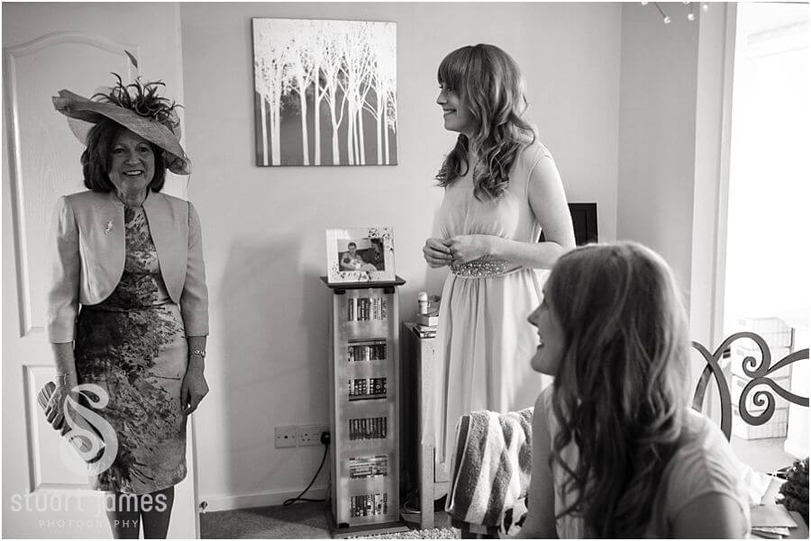 Documentary photography of the wedding morning at home before ceremony at Eccleshall Church near Stafford by Stafford Wedding Photographer Stuart James