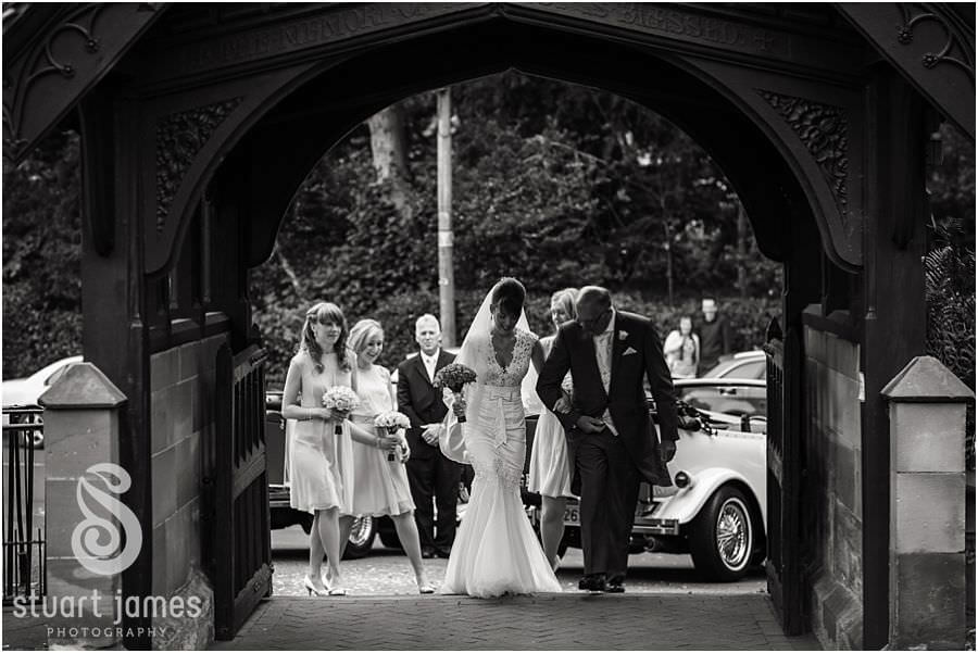 Creative modern wedding photography at Eccleshall Church near Stafford by Eccleshall Wedding Photographer Stuart James