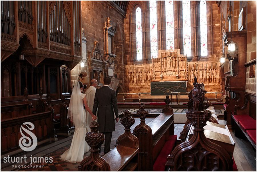 Capturing the stunning wedding ceremony at Eccleshall Church near Stafford by Eccleshall Wedding Photographer Stuart James