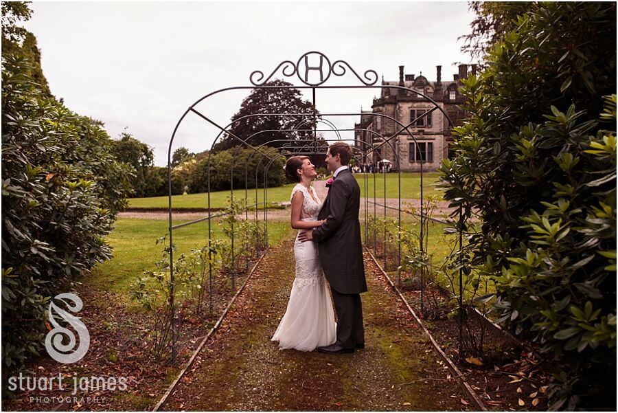 Creating beautiful wedding photographs of the Bride and Groom at Sandon Hall near Stafford by Eccleshall Wedding Photographer Stuart James
