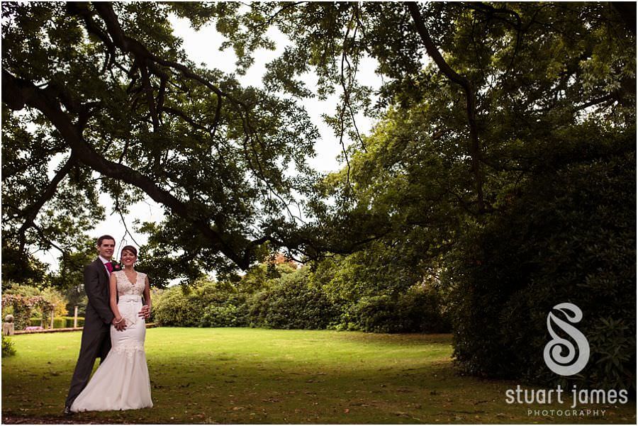 Creating beautiful wedding photographs of the Bride and Groom at Sandon Hall near Stafford by Eccleshall Wedding Photographer Stuart James