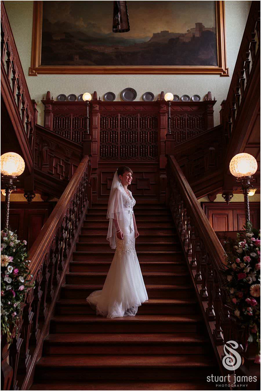 Elegant portraits inside Sandon Hall near Stafford by Stafford Wedding Photographer Stuart James
