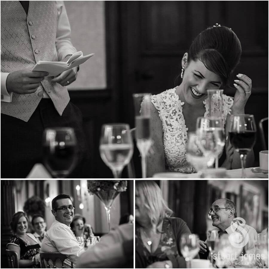Photographs of the fabulous speeches and reactions at Sandon Hall near Stafford by Stafford Wedding Photographer Stuart James