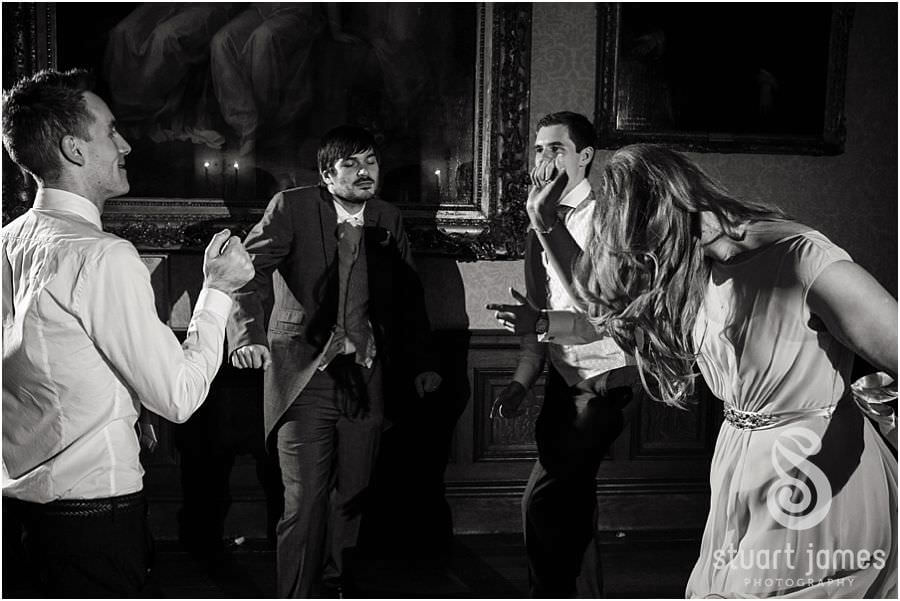 Fun and creative photography of the dancing at Sandon Hall near Stafford by Stafford Wedding Photographer Stuart James