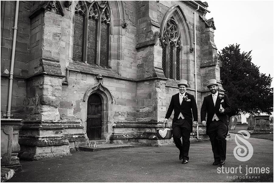 Creative contemporary wedding photography of wedding ceremony at St Cassian's Church in Chaddesley Corbet in Worcester by Recommended Worcestershire Wedding Photographer Stuart James