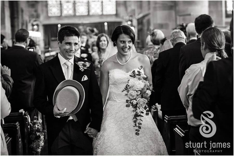 Creative contemporary wedding photography of wedding ceremony at St Cassian's Church in Chaddesley Corbet in Worcester by Recommended Worcestershire Wedding Photographer Stuart James