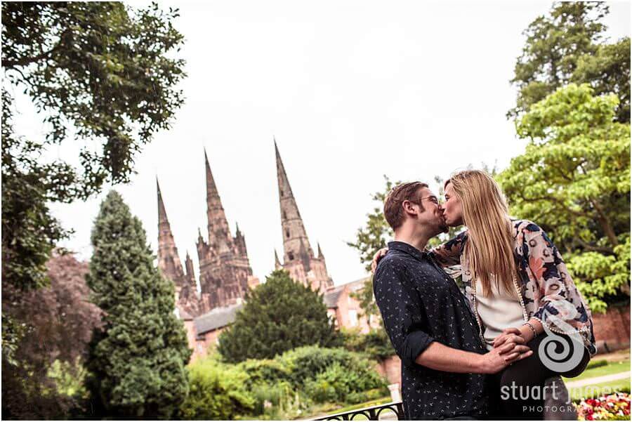 Relaxed intimate portraits with couple ahead of their wedding at Lichfield near Staffordshire by Lichfield Reportage Wedding Photographer Stuart James