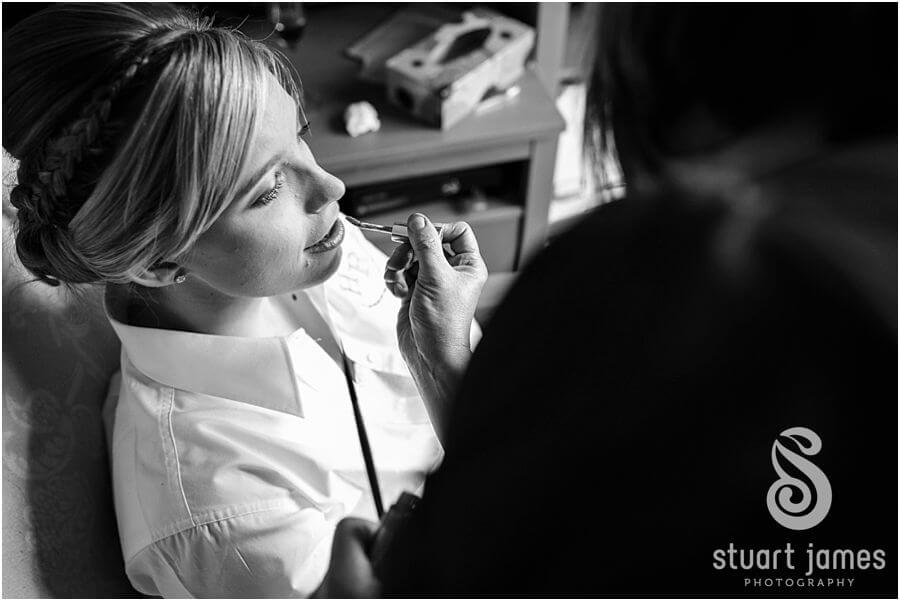 Reportage wedding photographs at brides home before wedding in Lichfield near Staffordshire by Lichfield Reportage Wedding Photographer Stuart James