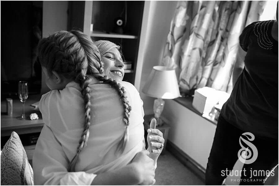 Documentary coverage of Bridal preparations at home in Lichfield near Staffordshire by Lichfield Reportage Wedding Photographer Stuart James