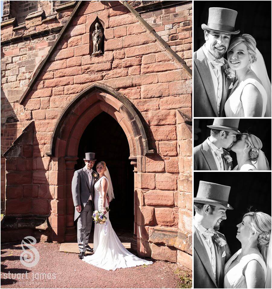Creative storytelling wedding photography of wedding ceremony at St Chads Church near Lichfield by Lichfield Reportage Wedding Photographer Stuart James