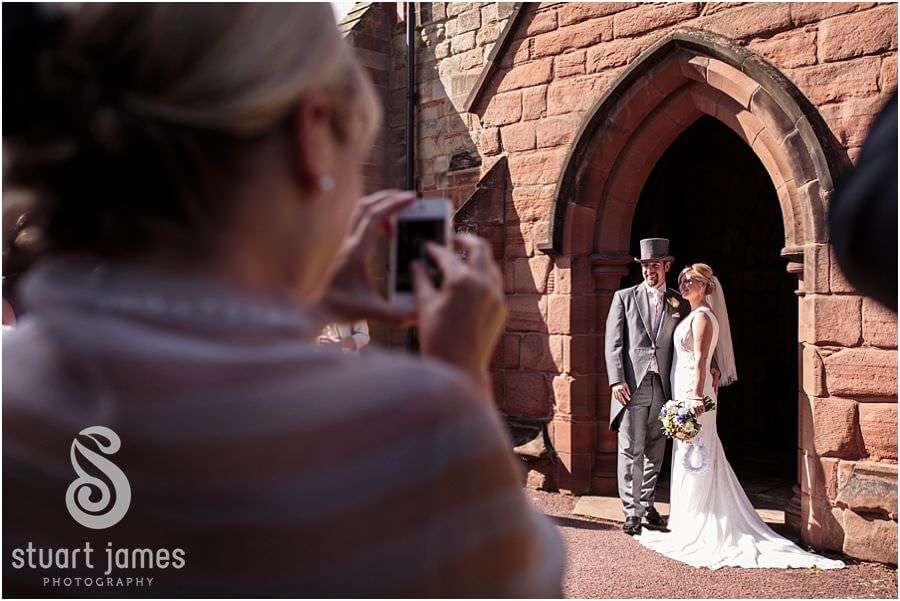 Documentary photography of the wedding ceremony at St Chads Church near Lichfield by Lichfield Reportage Wedding Photographer Stuart James
