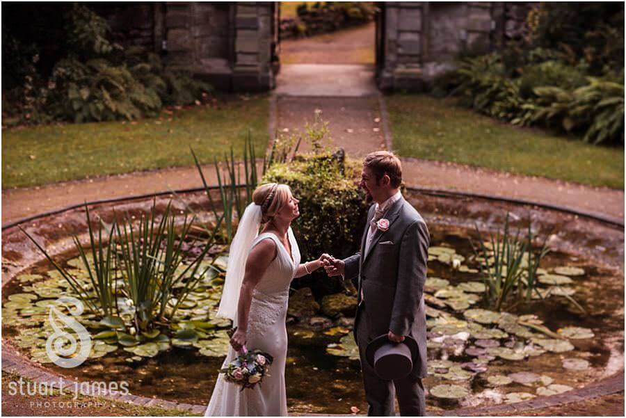 Beautiful information portraits of Bride and Groom arounds the grounds at Moor Hall near Sutton Coldfield by Sutton Coldfield Reportage Wedding Photographer Stuart James