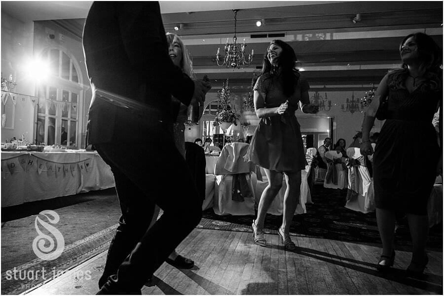 Fun creative photos of dancing at Moor Hall near Sutton Coldfield by Sutton Coldfield Reportage Wedding Photographer Stuart James