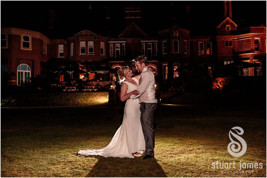 Creative wedding portraits at night at Moor Hall near Sutton Coldfield by Sutton Coldfield Reportage Wedding Photographer Stuart James