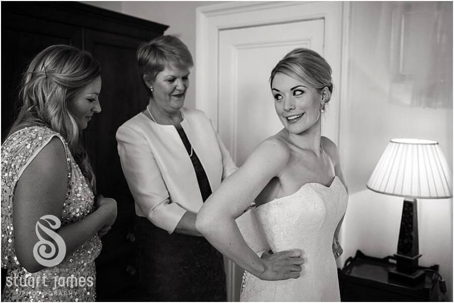 Capturing the magical excitement of the wedding morning at Sandon Hall in Stafford by Staffordshire Reportage Wedding Photographer Stuart James