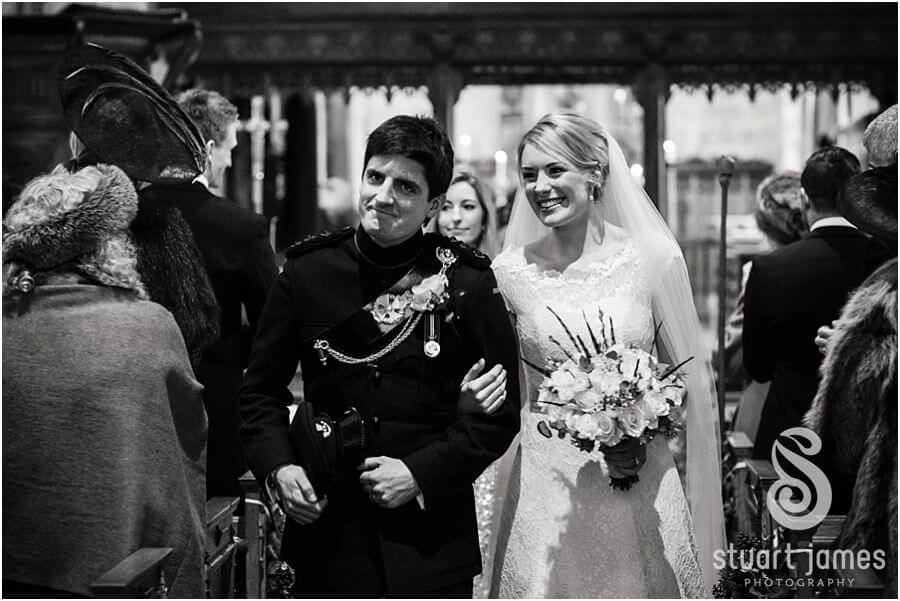 Unobtrusive relaxed photographs of wedding ceremony at All Saints Church in Sandon by Staffordshire Wedding Photographer Stuart James