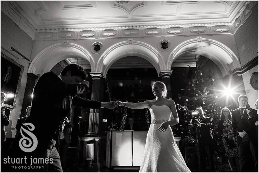 Wedding photos that capture the fun of the dancing and party at Sandon Hall in Stafford by Staffordshire Reportage Wedding Photographer Stuart James