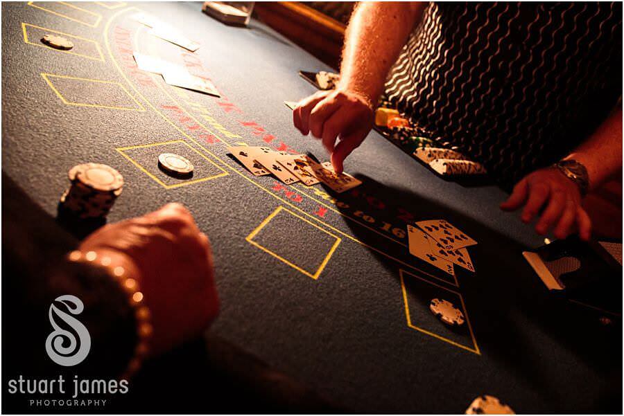 Exciting live casino at Sandon Hall in Stafford by Stafford Reportage Wedding Photographer Stuart James
