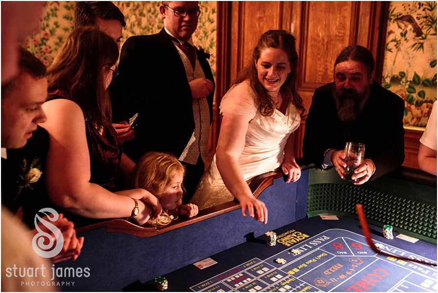 Exciting live casino at Sandon Hall in Stafford by Stafford Reportage Wedding Photographer Stuart James