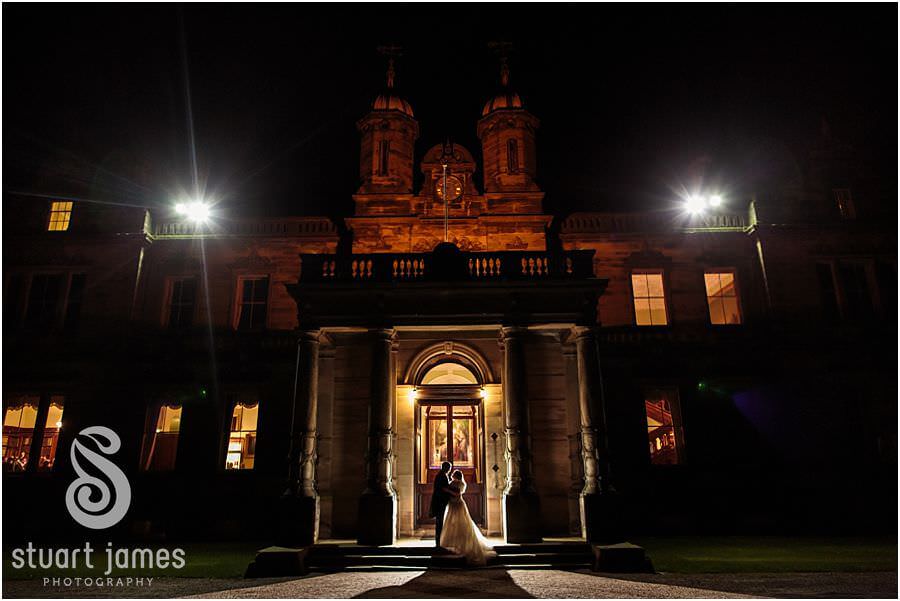 Creative modern portraiture on the evening at Sandon Hall in Stafford by Stafford Reportage Wedding Photographer Stuart James