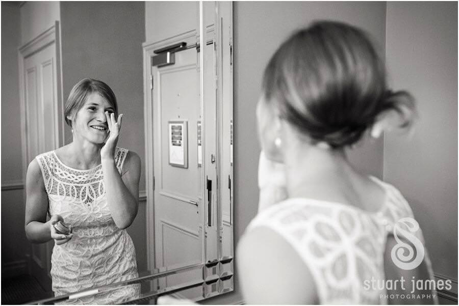 Reportage photos of morning preparations of the Bride and Groom at the Waldorf Astoria before the wedding at Edinburgh Castle in Edinburgh with by Edinburgh Documentary Wedding Photographer Stuart James