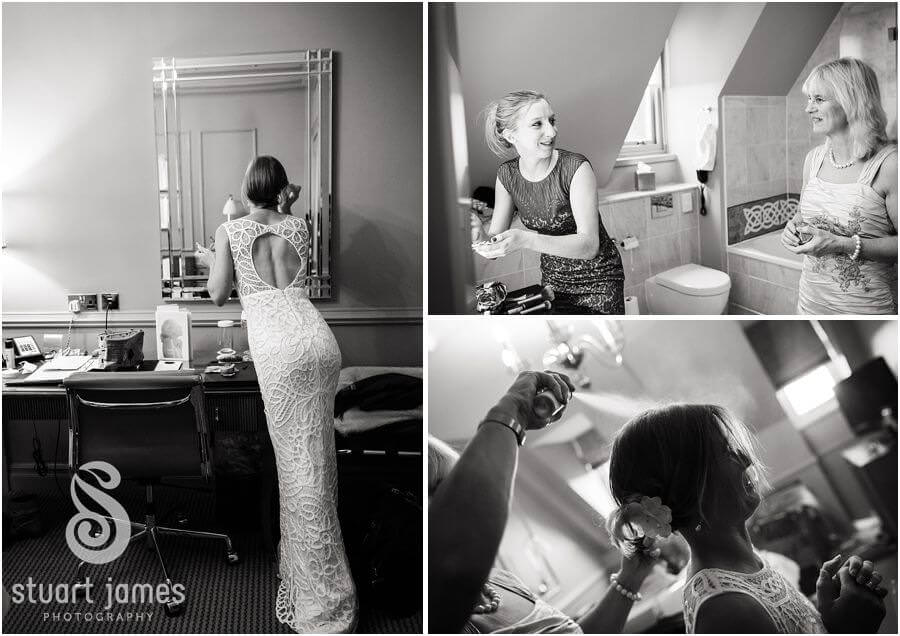 Capturing the morning preparations at the Waldorf Astoria before the wedding at Edinburgh Castle in Edinburgh with by Scotland Documentary Wedding Photographer Stuart James