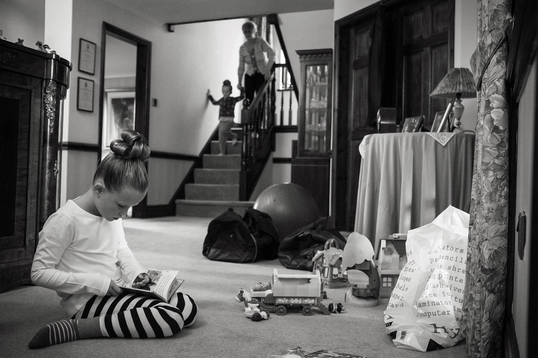 Relaxed natural photographs of wedding morning - Weston Hall in Stafford by Documentary Wedding Photographer Stuart James