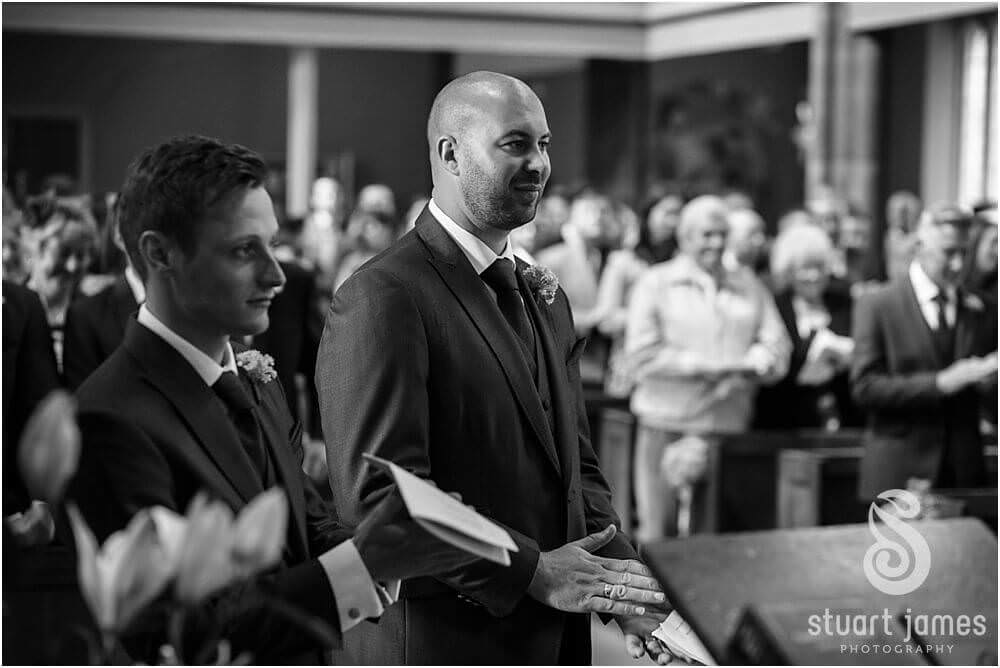 Capturing the emotion and feeling of the wedding ceremony at St Augustines Church in Rugeley by Documentary Wedding Photographer Stuart James