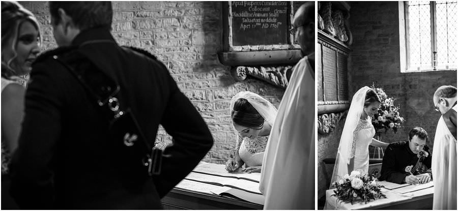 Creative documentary photography of the wedding ceremony at St Marys Church in Cogges by Documentary Wedding Photographer Stuart James