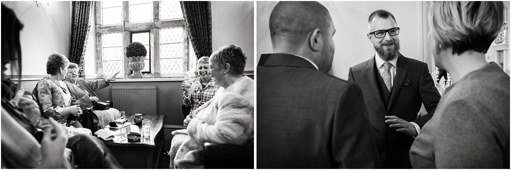 Capturing the arrival of the wedding guests at Weston Hall in Stafford by Documentary Wedding Photographer Stuart James