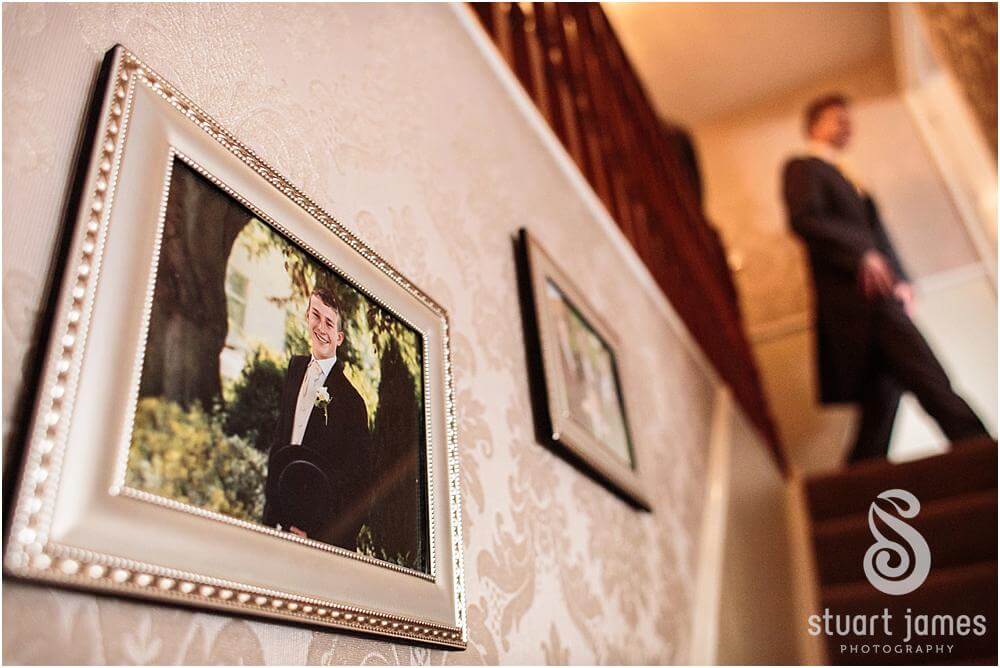 Photos showing the emotion and feeling during final preparations with the groom at St Johns Church in Heath Hayes by Documentary Wedding Photographer Stuart James