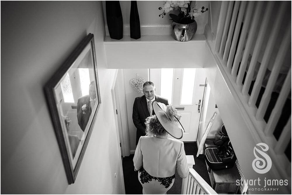 The face of a proud and excited Father waiting to see his beautiful daughter ready for the wedding