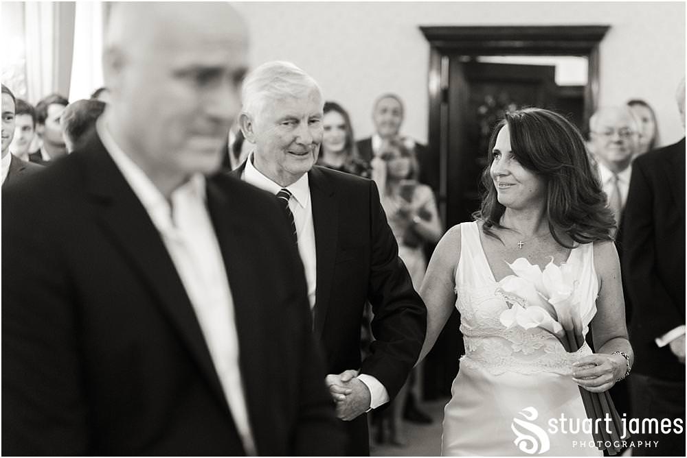 Beautiful and emotional moments for the entry of the bride to the ceremony at Chelsea Registry Office with Chelsea Registry Office Wedding Photographer Stuart James