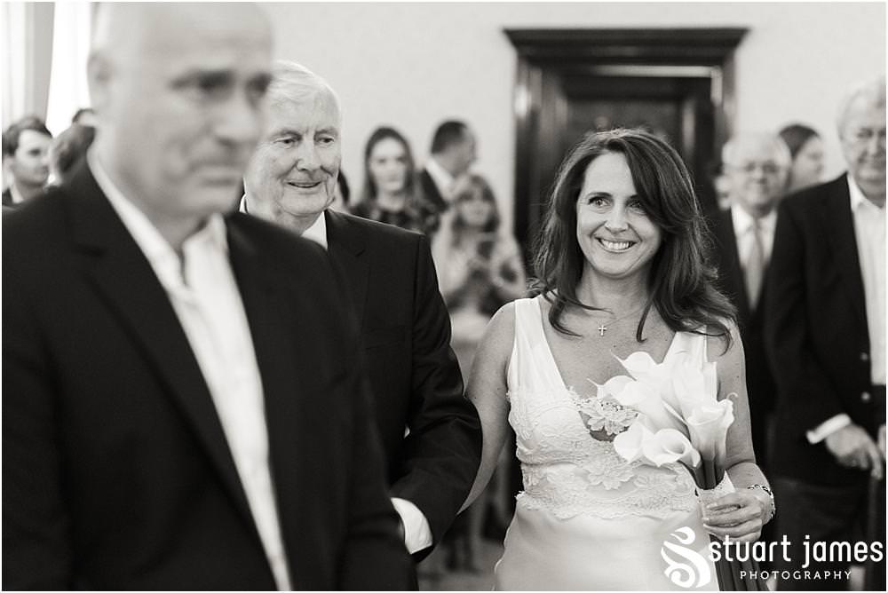 Beautiful and emotional moments for the entry of the bride to the ceremony at Chelsea Registry Office with Chelsea Registry Office Wedding Photographer Stuart James