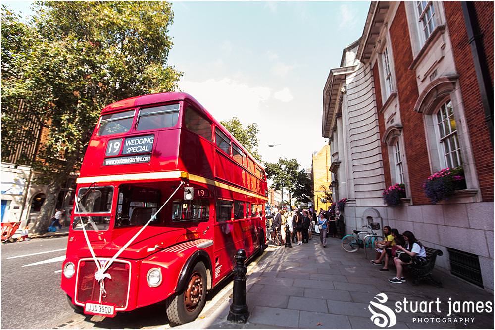 The most perfect wedding transport for the wedding party from Chelsea Registry Office