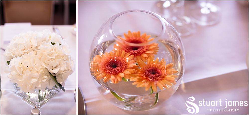 Beautiful simple elegant styling for the wedding breakfast at Chelsea Harbour Hotel in Chelsea by Documentary Wedding Photographer Stuart James